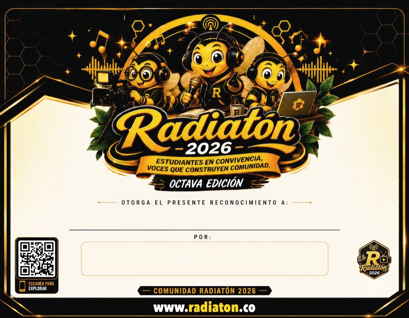 Reconocimiento Radiatón 2026