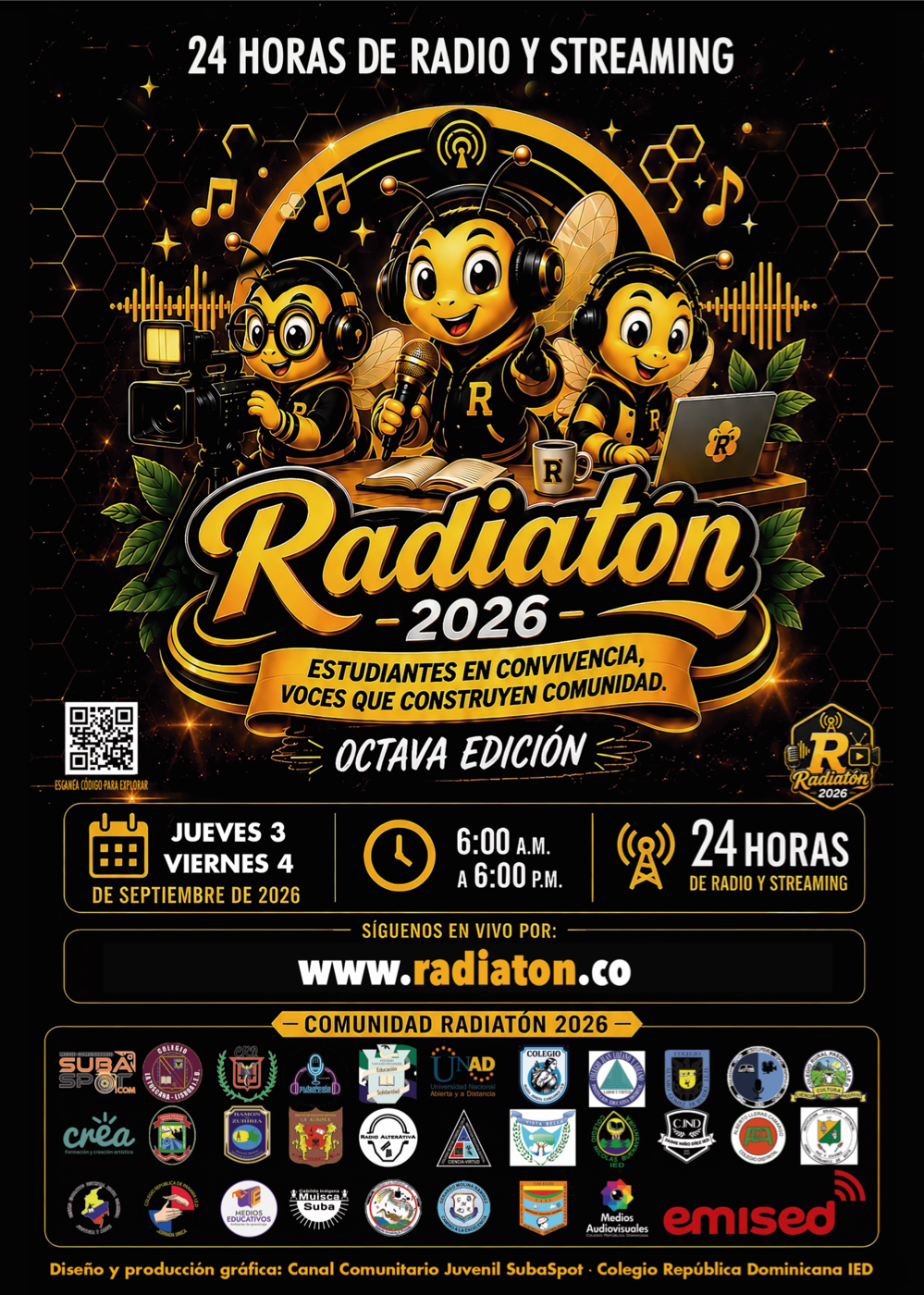 Afiche Radiatón 2026